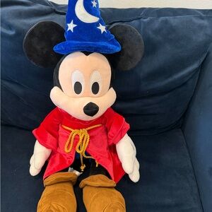 Disney Parks Sorcerer Mickey Mouse Fantasia Large 28 1/2 Inches Plush